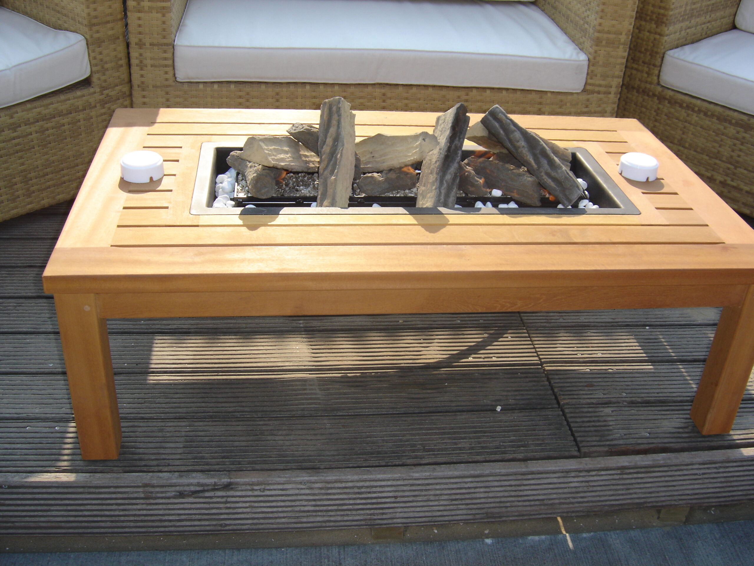 Haardhout tafel