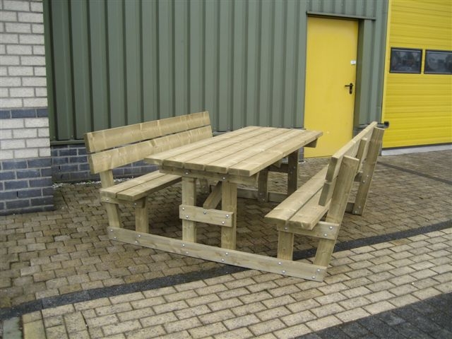 Gewolmaniseerde picknickbank